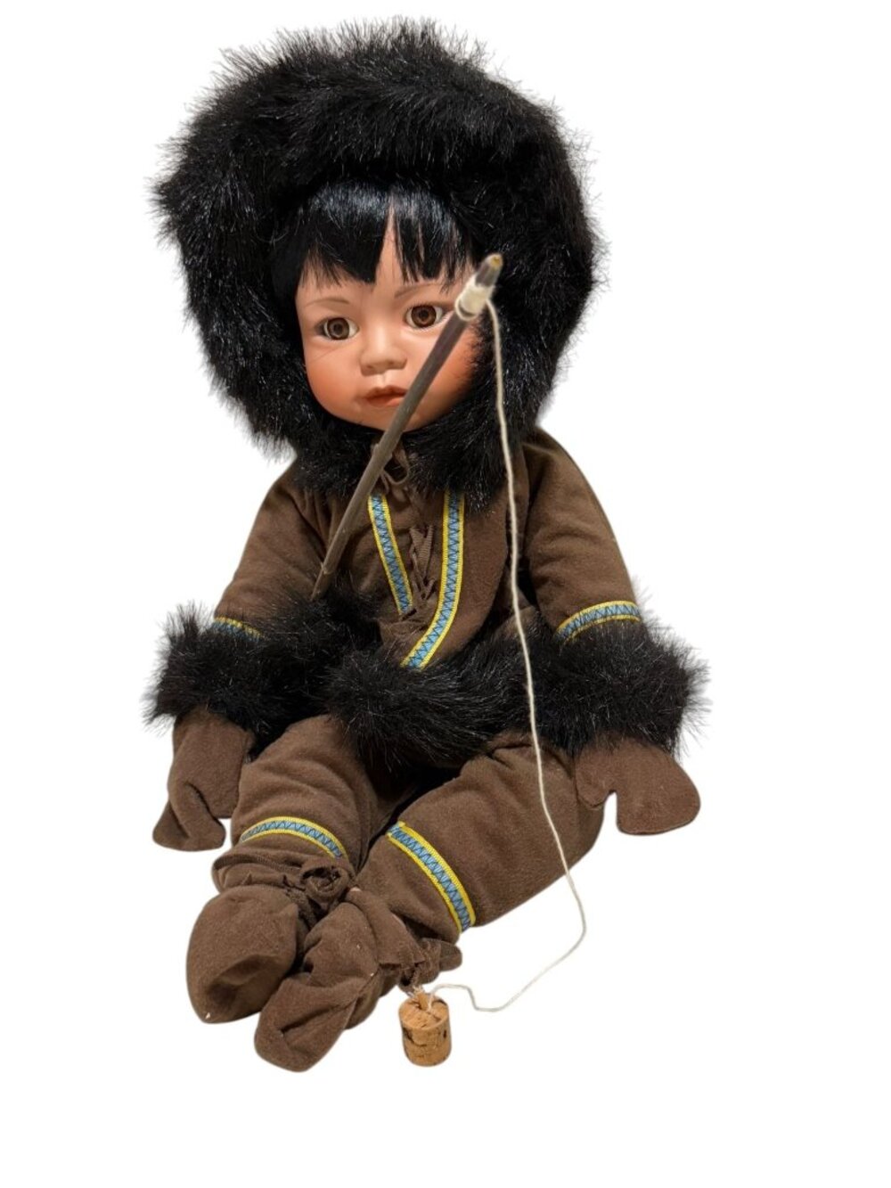 Eskimo Porcelain Miska Doll Danbury Mint 1993 Patricia Wall